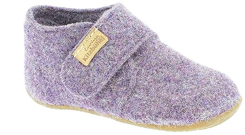 Living Kitzbühel Jungen Unisex Kinder Babyklettschuh Filz unifarben Hausschuh, Mauve Haze, 20 EU von Living Kitzbühel