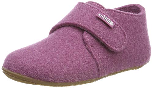 Living Kitzbühel Unisex Baby Babyklettschuh Filz unifarben Hausschuhe, Pink (iris 0371), 21 EU von Living Kitzbühel