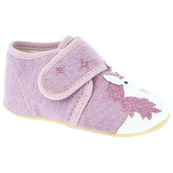 Living Kitzbühel - Kid's Babyklett Einhorn & Regenbogen - Hüttenschuhe Gr 22 lila von Living Kitzbühel