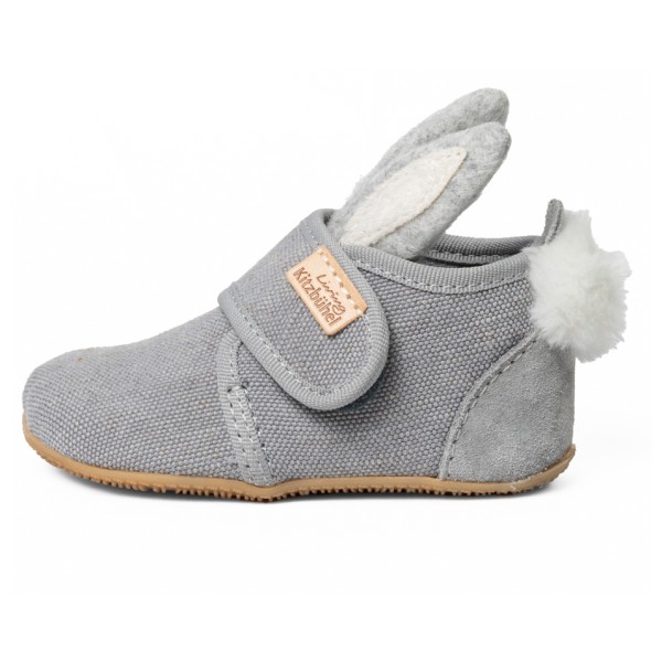 Living Kitzbühel - Kid's Babyklett Heinrich Hase - Hüttenschuhe Gr 20 grau von Living Kitzbühel