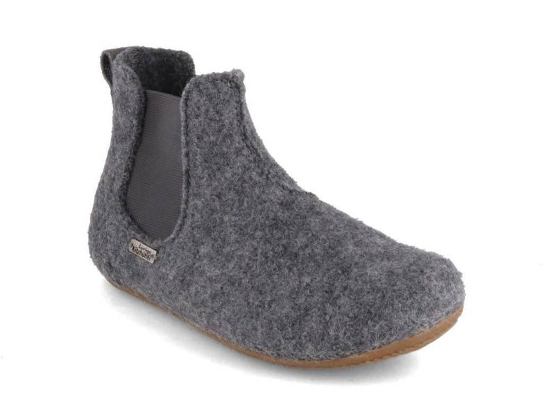 Living Kitzbühel Kinder Chelsea Boot, grau, hüttenschuh, mädchen, junge Hausschuh temperaturregulierend von Living Kitzbühel