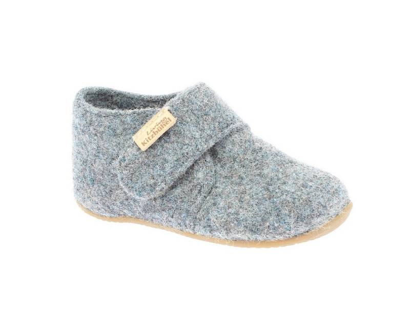 Living Kitzbühel Klettschuh Filz (Wolle) Unifarben grau Kleinkinder (20-26) Hausschuh von Living Kitzbühel
