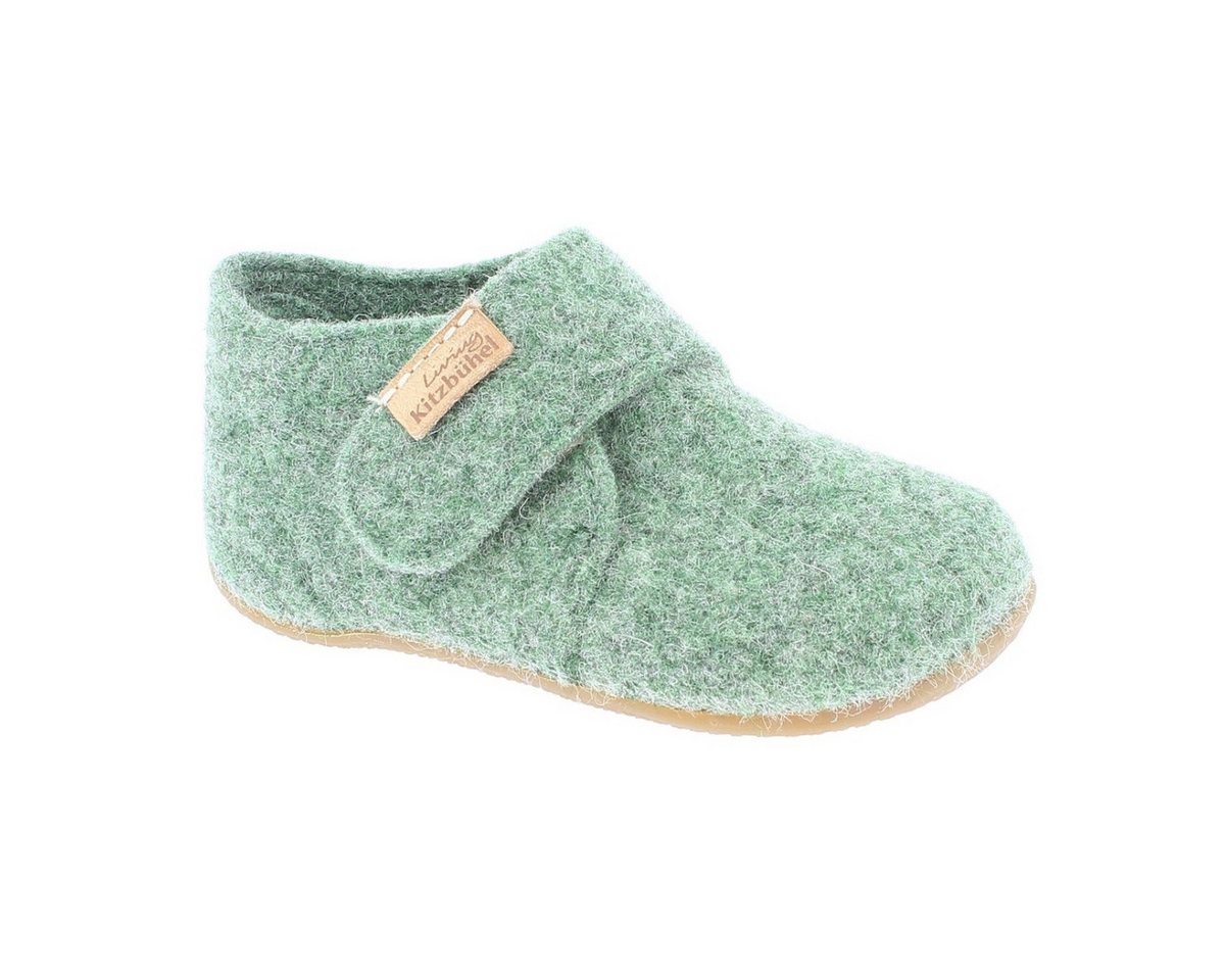 Living Kitzbühel Klettschuh Filz (Wolle) Unifarben grün Kleinkinder (27-30) Hausschuh von Living Kitzbühel