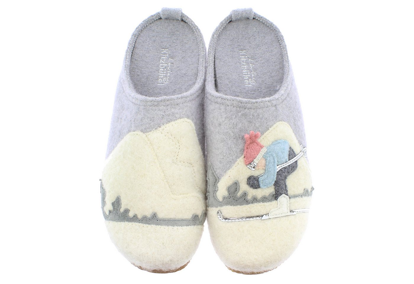 Living Kitzbühel Living Kitzbühel 3824 Pistenflitzer Wolle Pantoffeln mit Fußbett Hausschuh von Living Kitzbühel
