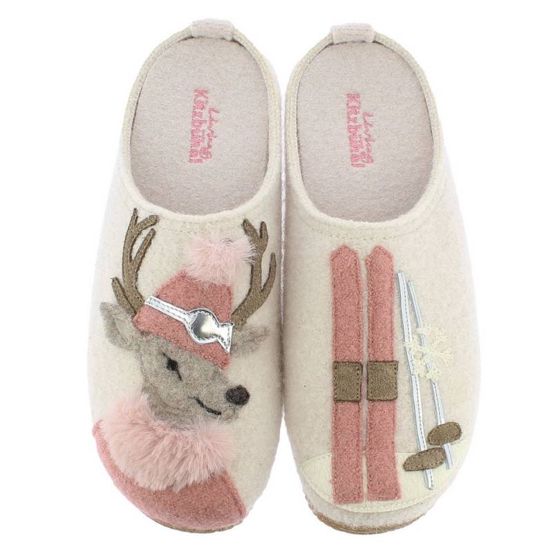 Living Kitzbühel Living Kitzbühel 4031 Hani Hirsch Wolle Pantoffeln mit Fußbett Hausschuh von Living Kitzbühel