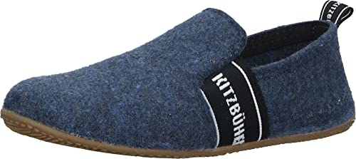 Living Kitzbühel T-Modell Filz Slipper Unisex | Weiche Hausschuhe aus Wolle | Atmungsaktiv & Rutschfest | Handgefertigt in Europa | Midnight Navy von Living Kitzbühel