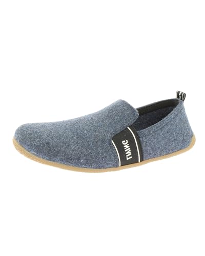 Living Kitzbühel T-Modell Filz Slipper - Weiche Hausschuhe Kinder Damen Herren aus Wolle - Atmungsaktiv & rutschfest - Handgefertigt in Europa Midnight Navy, 32 von Living Kitzbühel
