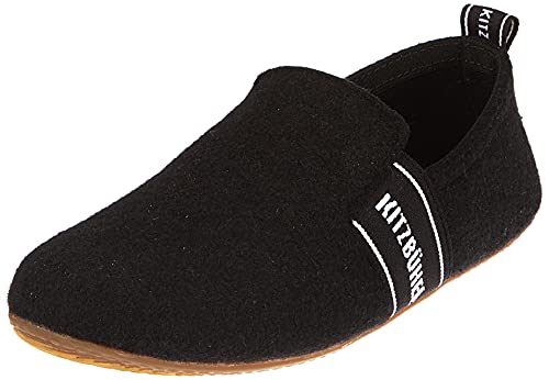 Living Kitzbühel T-Modell Filz Slipper Unisex | Weiche Hausschuhe aus Wolle | Atmungsaktiv & Rutschfest | Handgefertigt in Europa | Schwarz von Living Kitzbühel