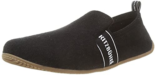 Living Kitzbühel T-Modell Filz Slipper Unisex | Weiche Hausschuhe aus Wolle | Atmungsaktiv & Rutschfest | Handgefertigt in Europa | Schwarz von Living Kitzbühel