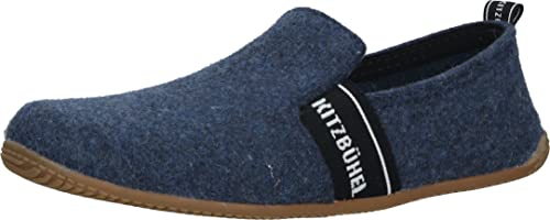 Living Kitzbühel T-Modell Filz Slipper Unisex | Weiche Hausschuhe aus Wolle | Atmungsaktiv & Rutschfest | Handgefertigt in Europa | Midnight Navy von Living Kitzbühel