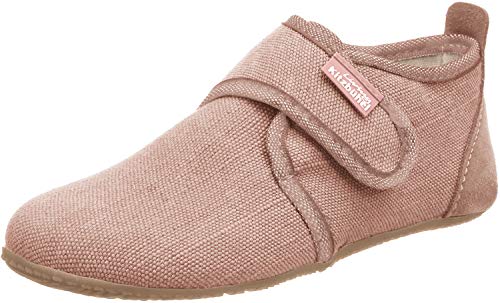 Living Kitzbühel Unisex Baby Babyklettschuh unifarben Hausschuhe, Dark Rose Cloud, 18 EU von Living Kitzbühel