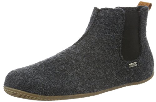 Living Kitzbühel Unisex-Kinder Chelsea Boots unifarben Hohe Hausschuhe, Schwarz (anthra 600), 27 EU von Living Kitzbühel