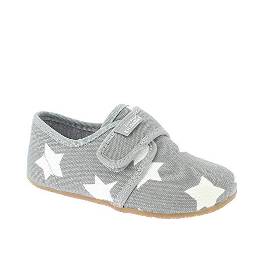 Living Kitzbühel Unisex Klettmodell Sterne Niedrige Hausschuhe, hellgrau, 40 EU von Living Kitzbühel