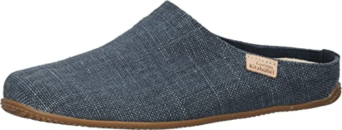 Living Kitzbühel Unisex Pantoffel Leinen mit Kreuz Hausschuh, Indigo, 41 EU von Living Kitzbühel