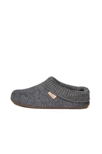 Living Kitzbühel - Schurwolle - Hausschuh (39 EU Grau) von Living Kitzbühel