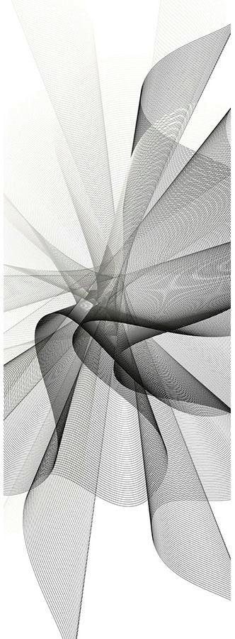 living walls Fototapete "3D Grafik" glatt Fototapete Textiloptik Schwarz Weiß 1,00 m x 2,80 m Vliestapete von Living Walls