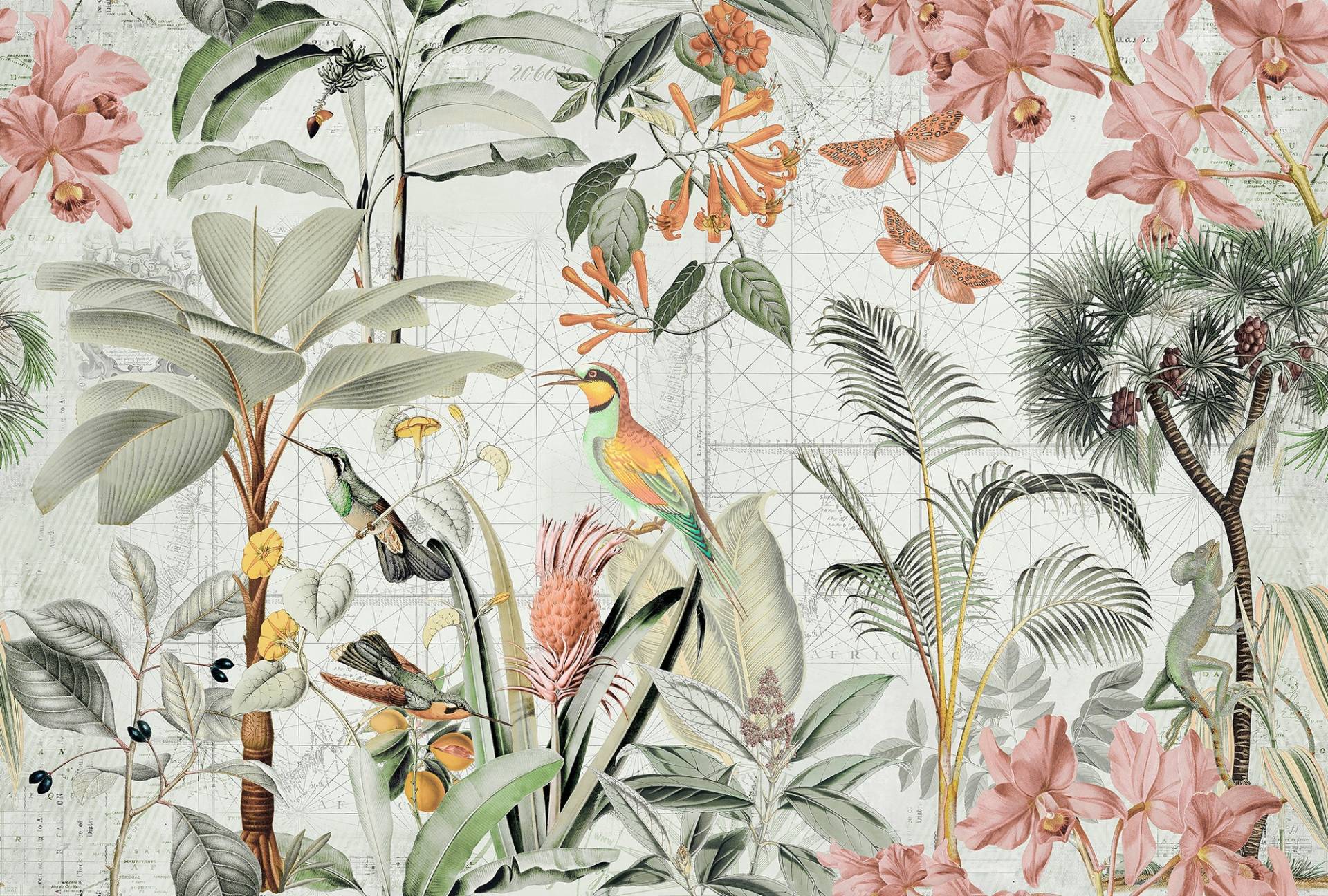 living walls Fototapete "ARTist Tropical Paradise", Vlies, Wand, Schräge living walls Fototapete "ARTist Tropical Paradise", Vlies, Wand, Schräge von Living Walls