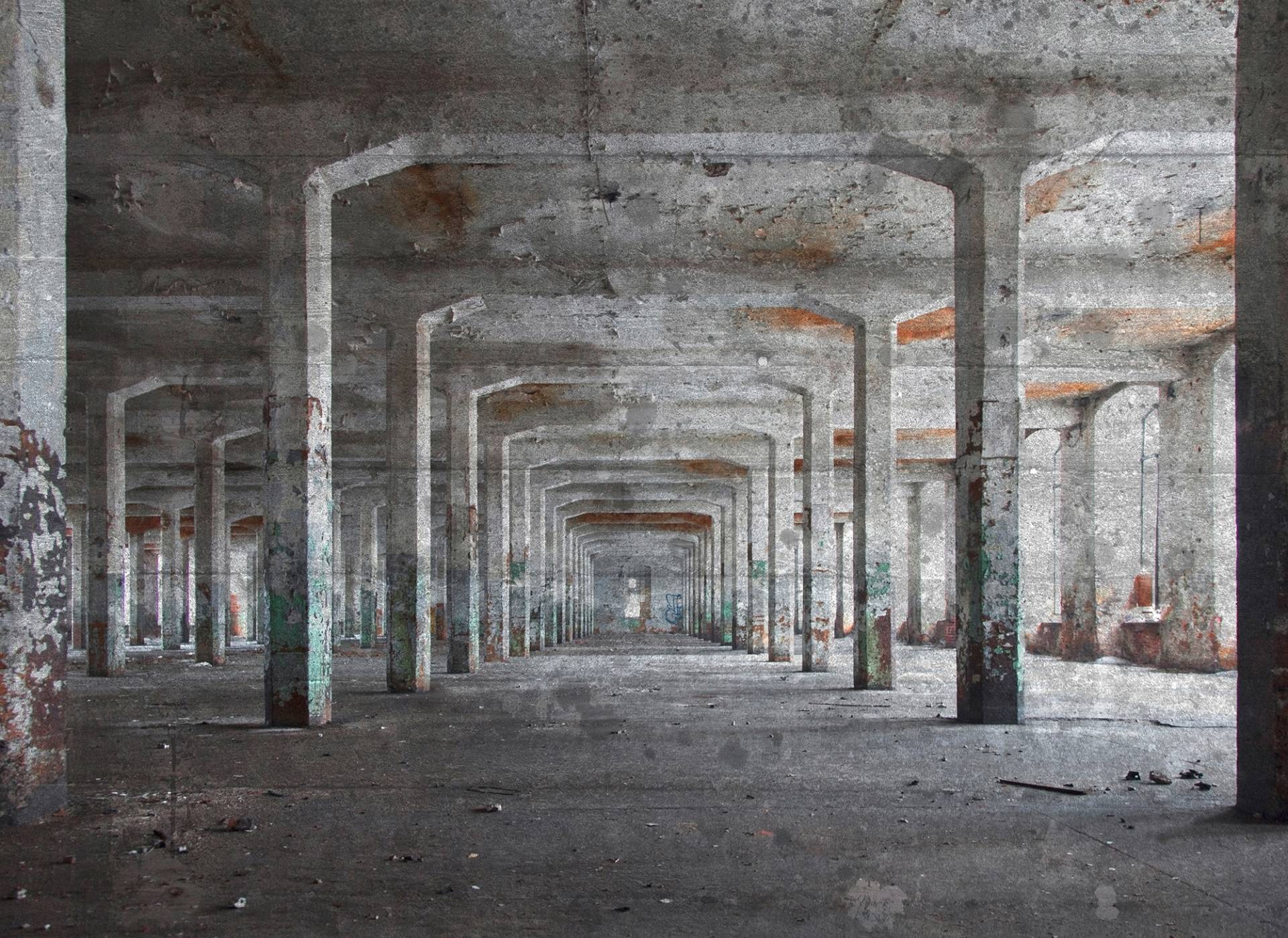 living walls Fototapete "Designwalls Concrete Posts" glatt Vlies, Wand, Schräge, Decke von Living Walls