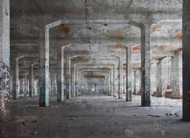 living walls Fototapete "Designwalls Concrete Posts" glatt Vlies, Wand, Schräge, Decke von Living Walls