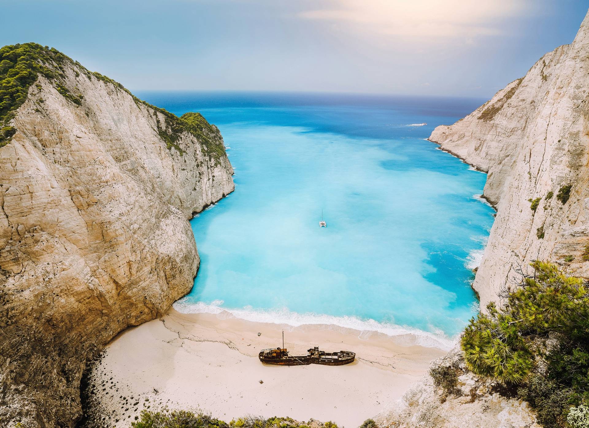 living walls Fototapete "Designwalls Greek Bay" glatt Vlies, Wand, Schräge, Decke von Living Walls