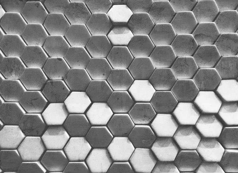 living walls Fototapete "Designwalls Hexagon Surface 1" glatt Vlies, Wand, Schräge, Decke von Living Walls