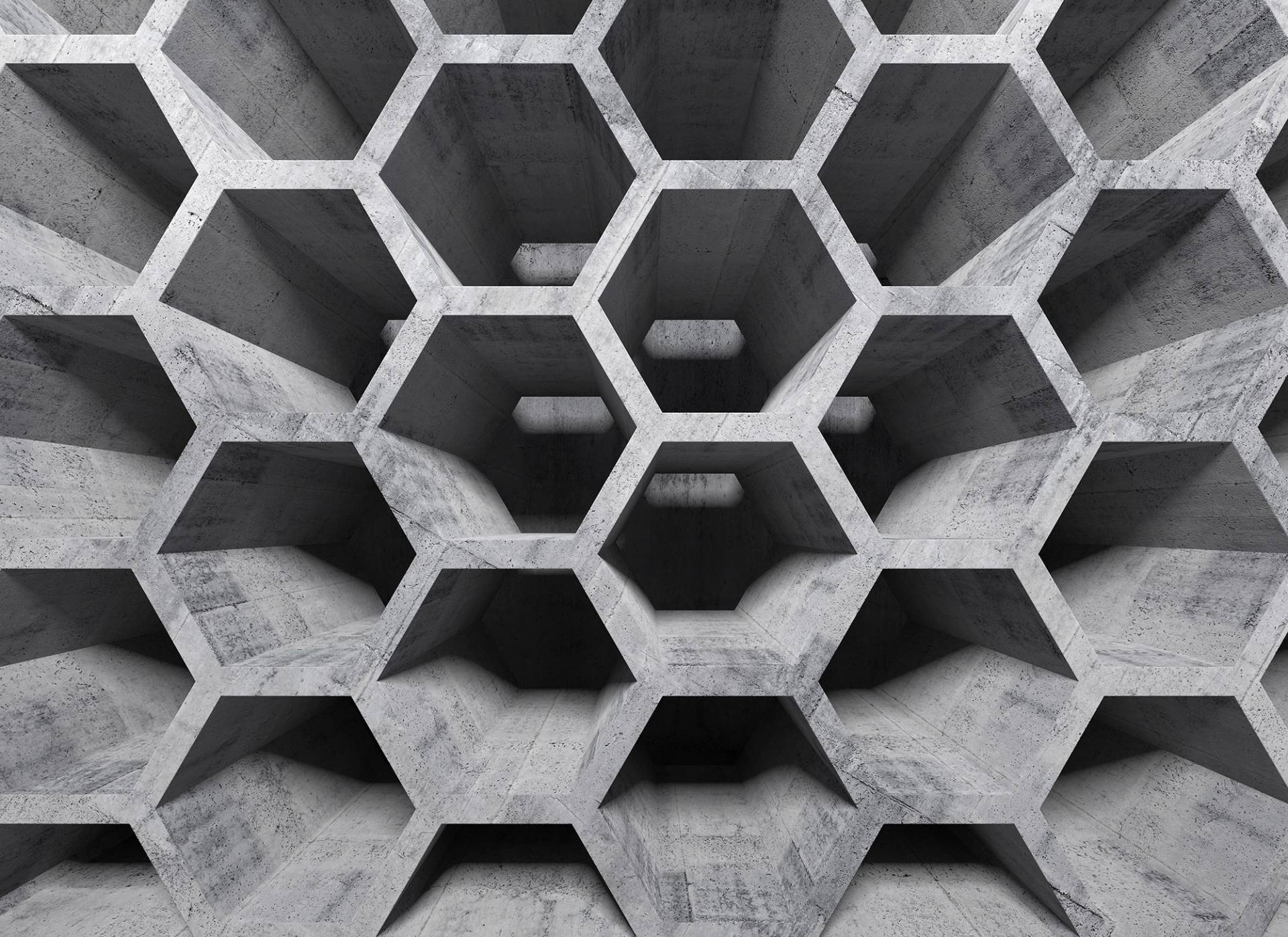 living walls Fototapete "Designwalls Honeycomb Structure 1" glatt Vlies, Wand, Schräge, Decke von Living Walls
