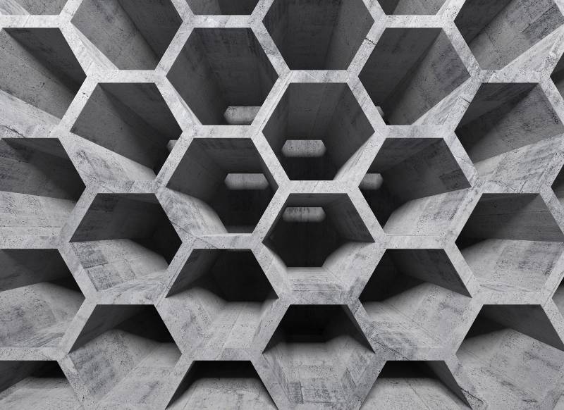 living walls Fototapete "Designwalls Honeycomb Structure 1" glatt Vlies, Wand, Schräge, Decke von Living Walls