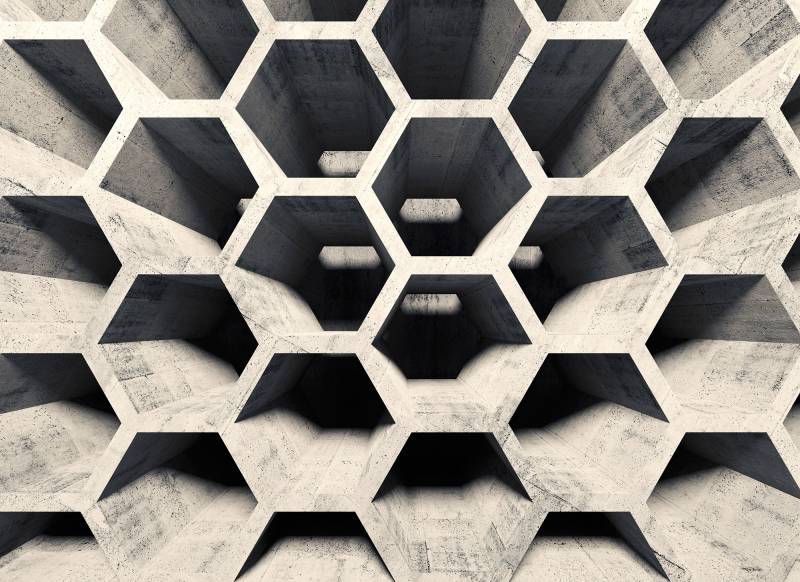 living walls Fototapete "Designwalls Honeycomb Structure 2" glatt Vlies, Wand, Schräge, Decke von Living Walls