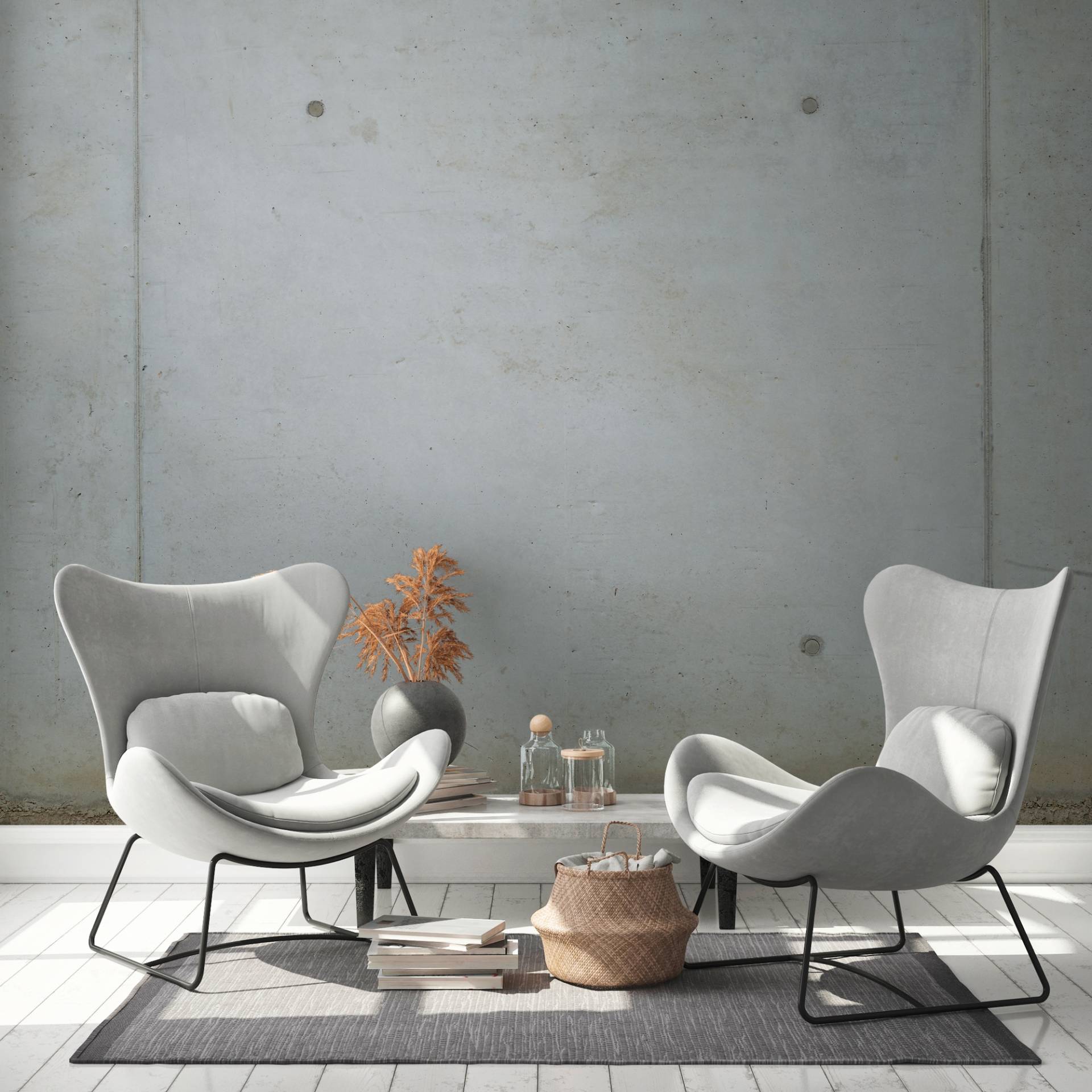 living walls Fototapete "Fototapete Betonoptik" matt glatt Betonwand Loft Industrial von Living Walls