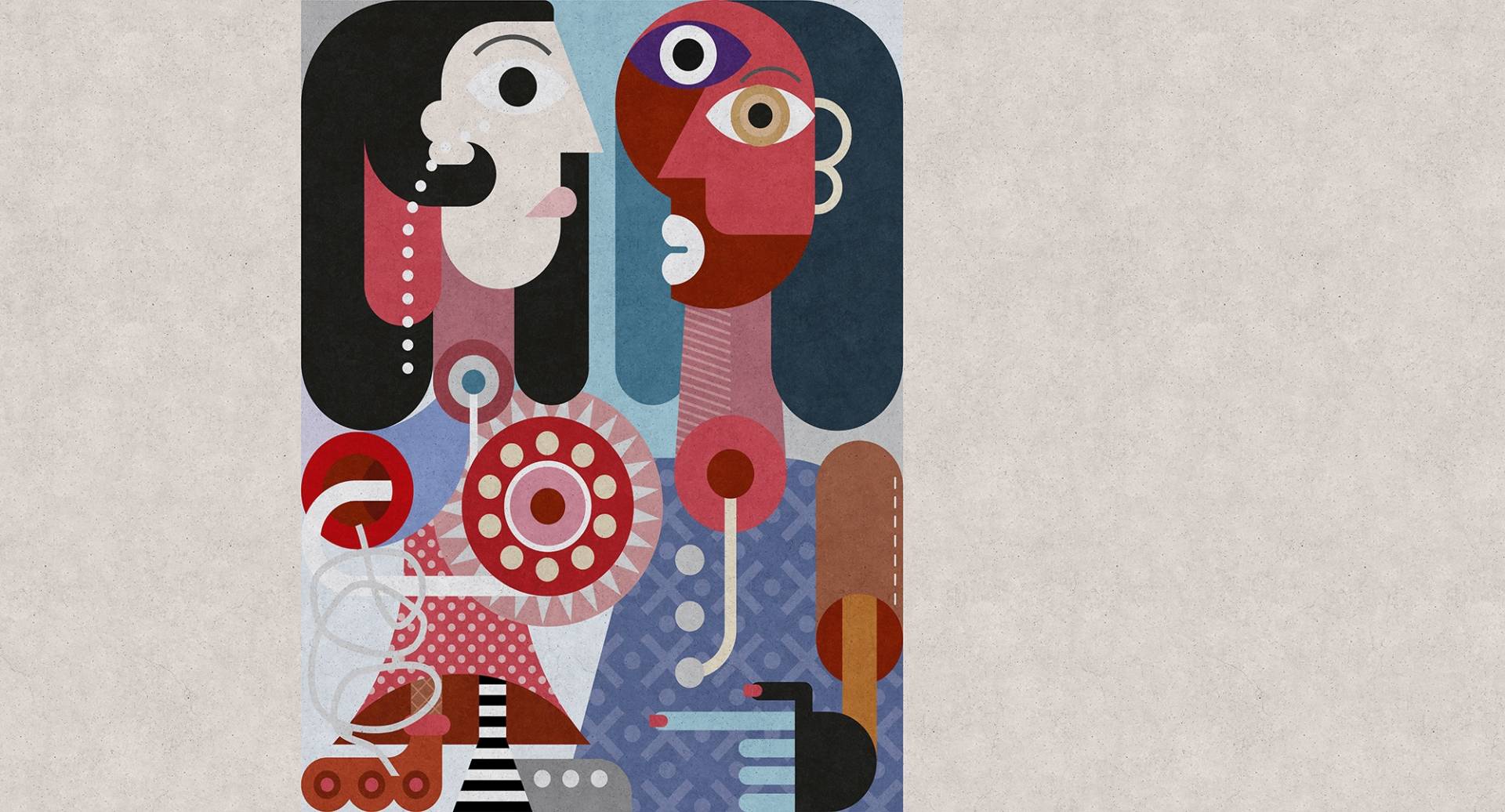 living walls Fototapete "Walls by Patel Couples 3" glatt Vlies, Wand, Schräge von Living Walls