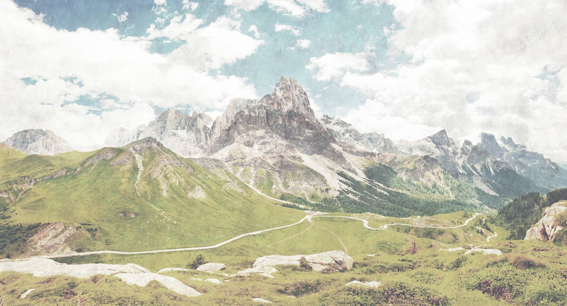 living walls Fototapete "Walls by Patel Dolomiti 2" glatt Vlies, Wand, Schräge von Living Walls