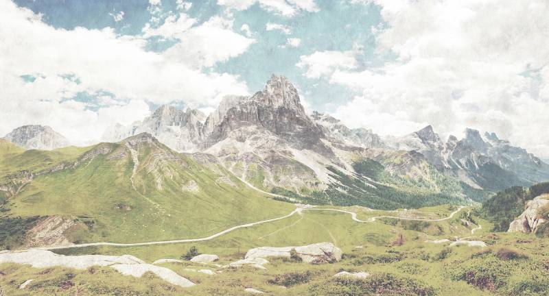 living walls Fototapete "Walls by Patel Dolomiti 2" glatt Vlies, Wand, Schräge von Living Walls