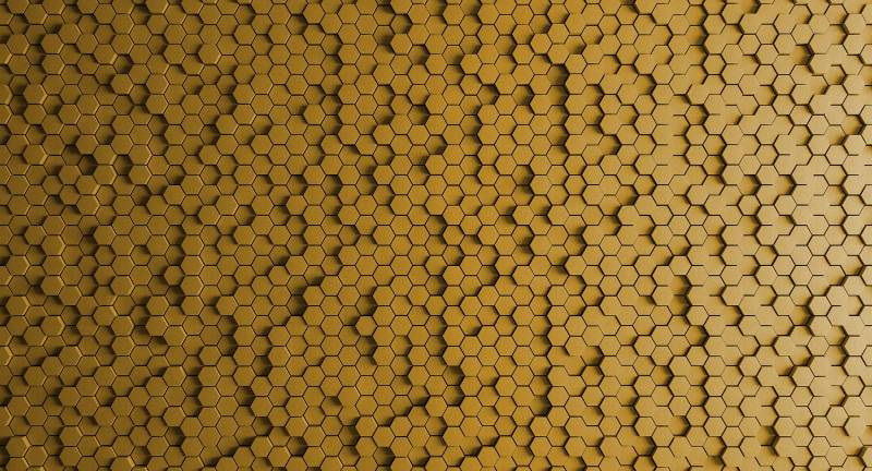 living walls Fototapete "Walls by Patel Honeycomb 1" glatt Vlies, Wand, Schräge von Living Walls