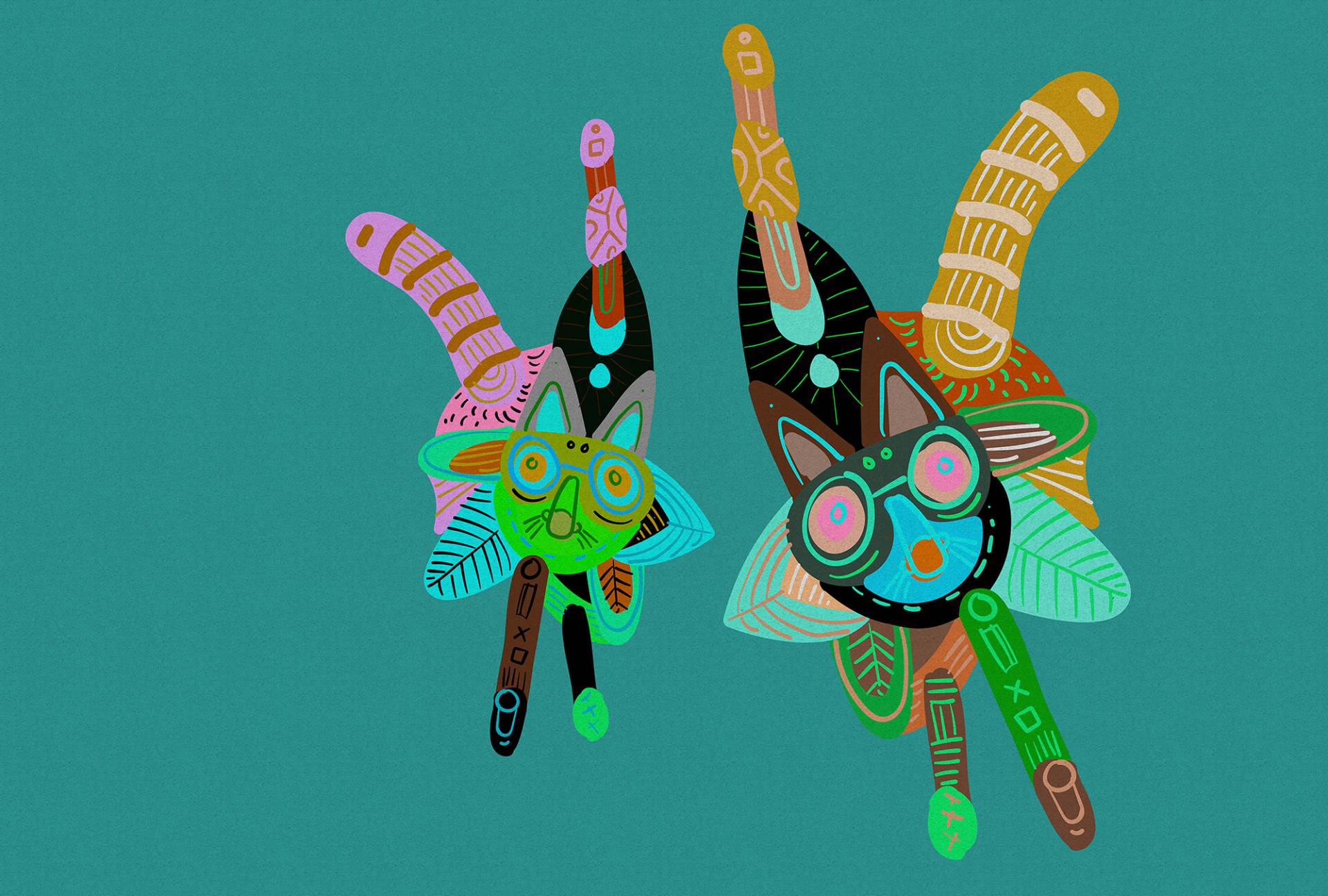 living walls Fototapete "Walls by Patel Looneyland" glatt Vlies, Wand von Living Walls