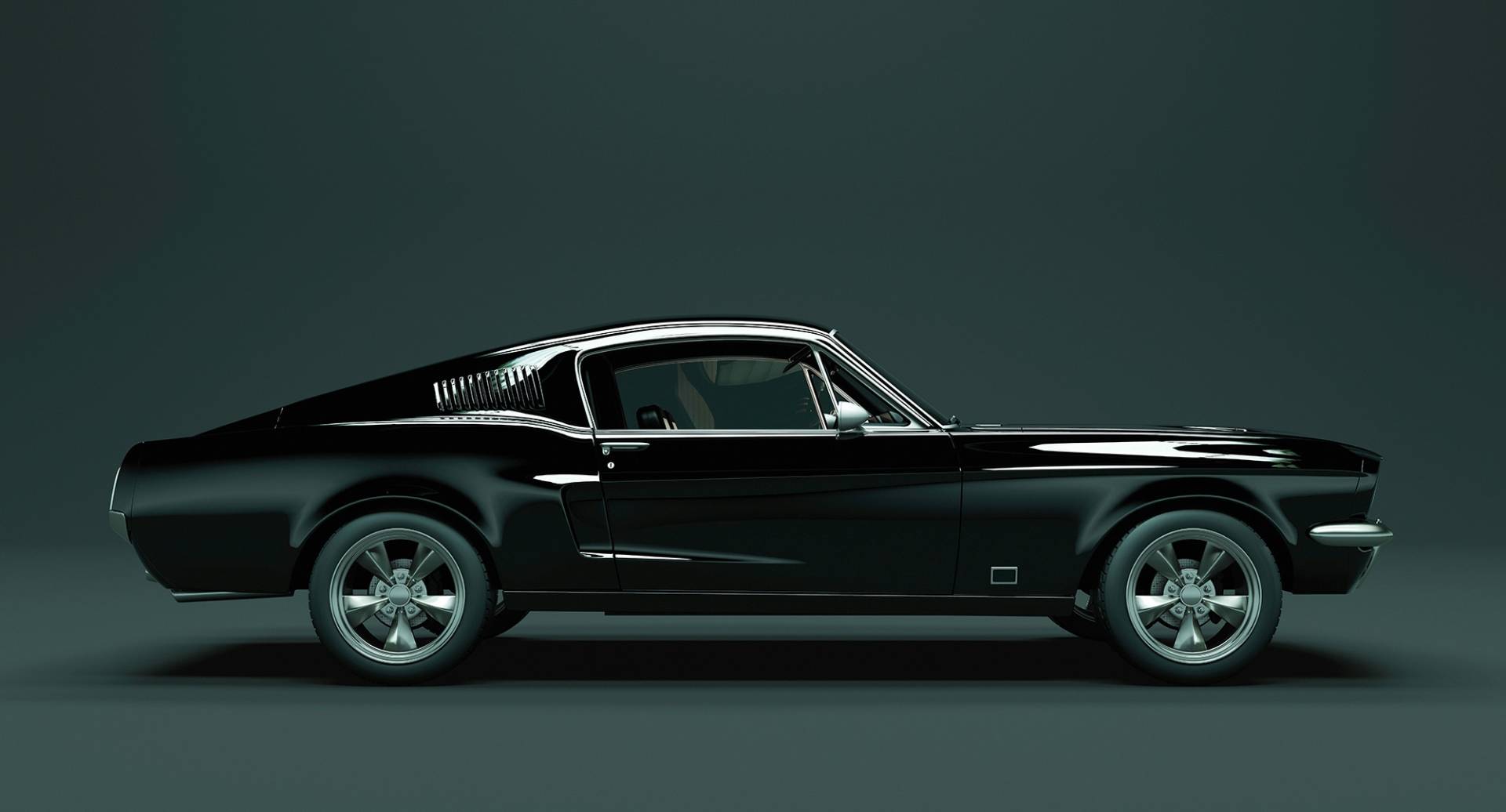 living walls Fototapete "Walls by Patel Mustang 1" glatt Vlies, Wand, Schräge von Living Walls