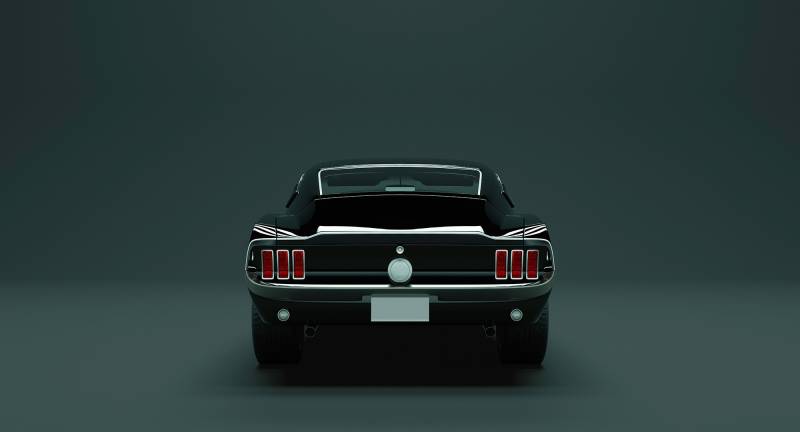 living walls Fototapete "Walls by Patel Mustang 3" glatt Vlies, Wand, Schräge von Living Walls