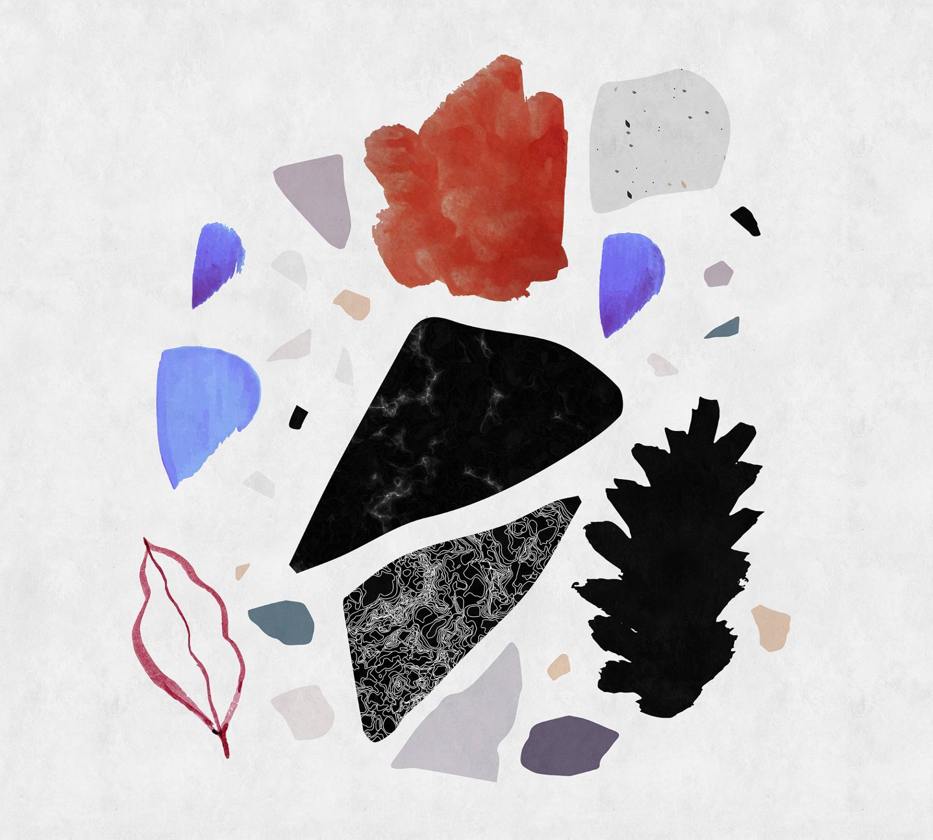 living walls Fototapete "Walls by Patel Terrazzo 3" glatt Vlies, Wand, Schräge von Living Walls