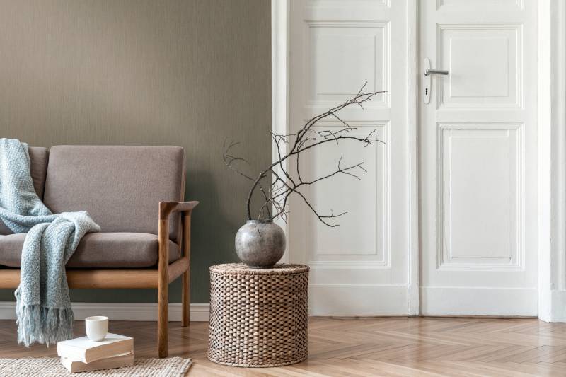 living walls Vliestapete "Unitapete Leausenstruktur - Vliestapete modern" matt strukturiert Moderne Vliestapete aus Leausenoptik von Living Walls