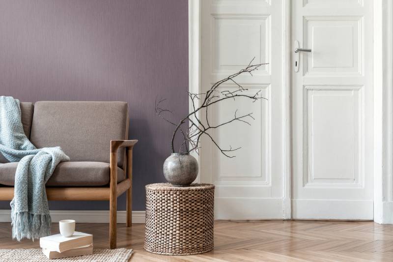 living walls Vliestapete "Unitapete Leausenstruktur - Vliestapete modern" matt strukturiert Moderne Vliestapete aus Leausenoptik von Living Walls