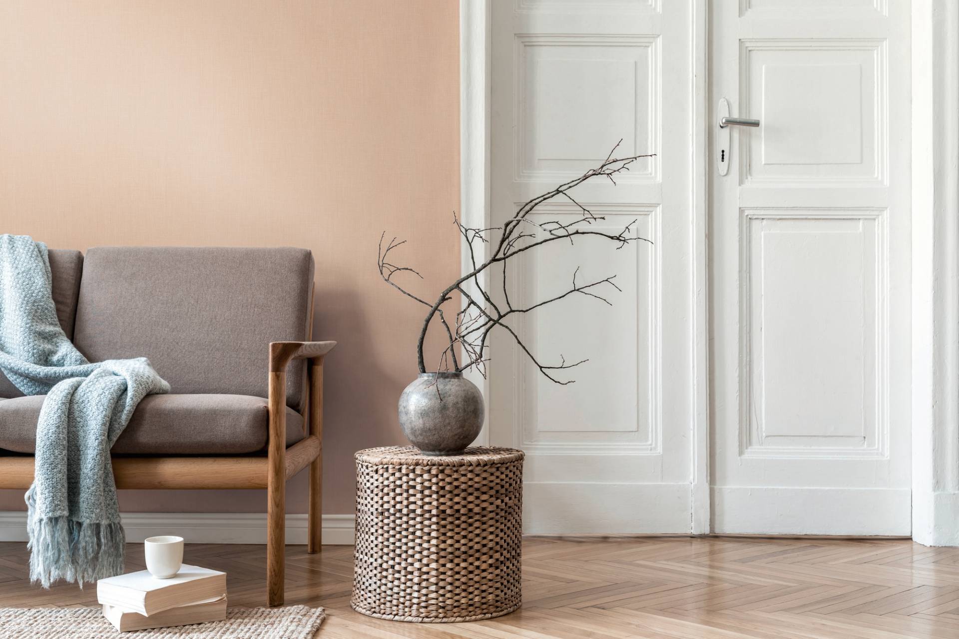 living walls Vliestapete "Unitapete Leausenstruktur - Vliestapete modern" matt strukturiert Moderne Vliestapete aus Leausenoptik von Living Walls