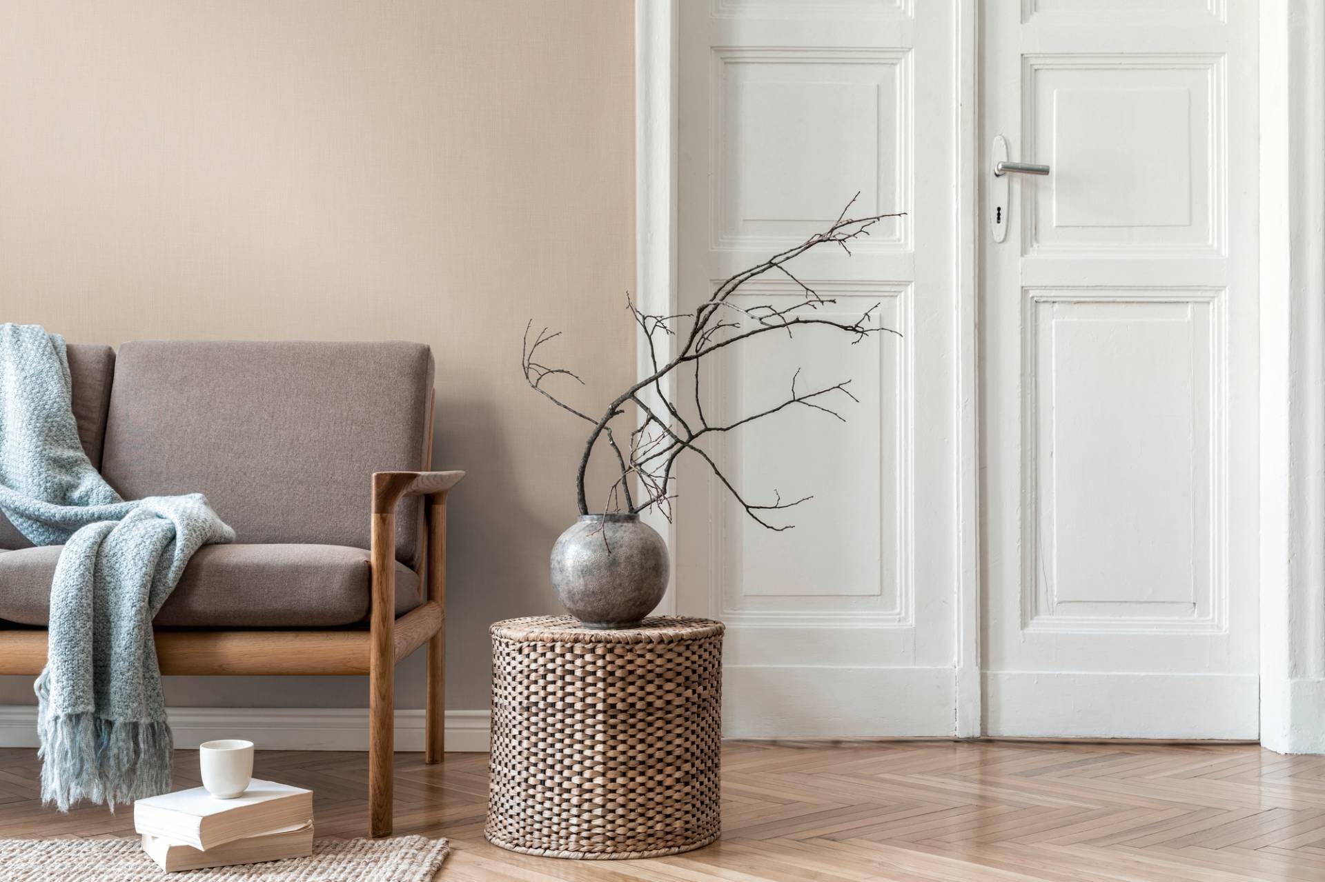 living walls Vliestapete "Unitapete Leausenstruktur - Vliestapete modern" matt strukturiert Moderne Vliestapete aus Leausenoptik von Living Walls