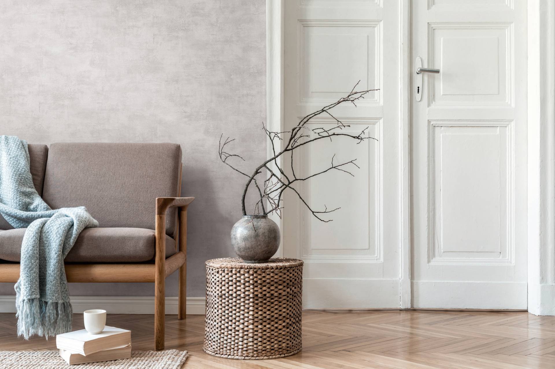 living walls Vliestapete "Unitapete mit Putz-Optik – Strukturtapete" matt strukturiert von Living Walls