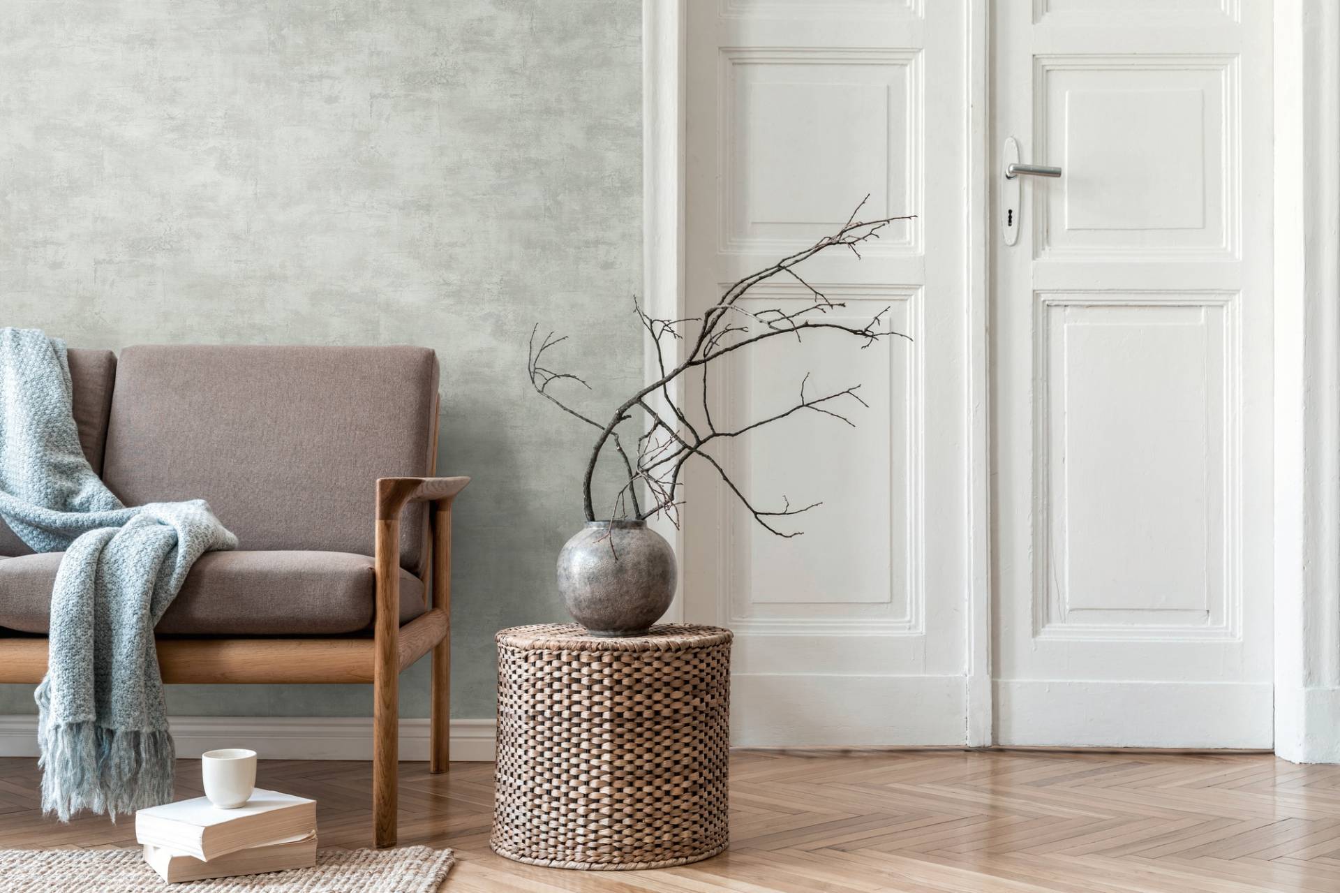 living walls Vliestapete "Unitapete mit Putz-Optik – Strukturtapete" matt strukturiert von Living Walls