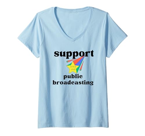 Damen Unterstützt öffentlichen Rundfunk, speichern Sie PBS, Hände Weg T-Shirt mit V-Ausschnitt Damen Unterstützt öffentlichen Rundfunk, speichern Sie PBS, Hände Weg T-Shirt mit V-Ausschnitt von Living Word Designs