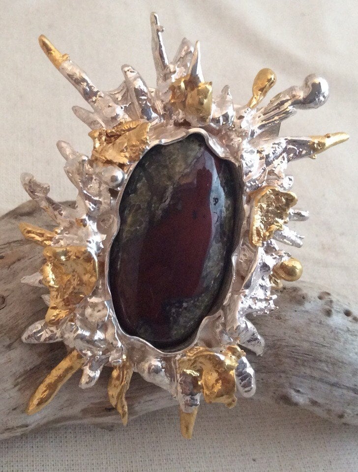Silber Und Gold Ring "Supernova' von LivingJewellery