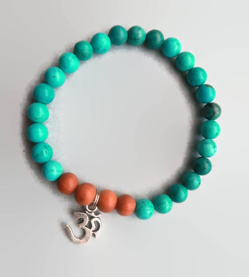 Seien Sie Spirituell-Türkis Und Sandelholz-Armband Seien Sie Spirituell-Türkis Und Sandelholz-Armband von LivingProofGems