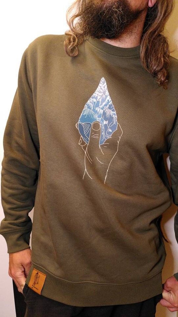 Hands Of The Ancients 2Designs Unisex, Longsleeves, T-Shirts, Kinder T's, Sweatshirts Living Skills Kleidung Bushcraft Survival Flintknapping von LivingSkills