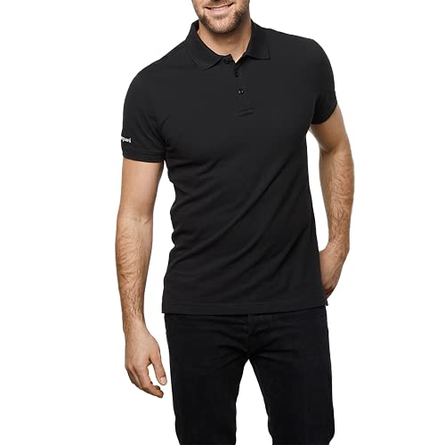 Livinguard - Poloshirt für Herren - Funktionsshirt, Geruchshemmend - 100% Baumwolle | Color Black, Size L von Livinguard