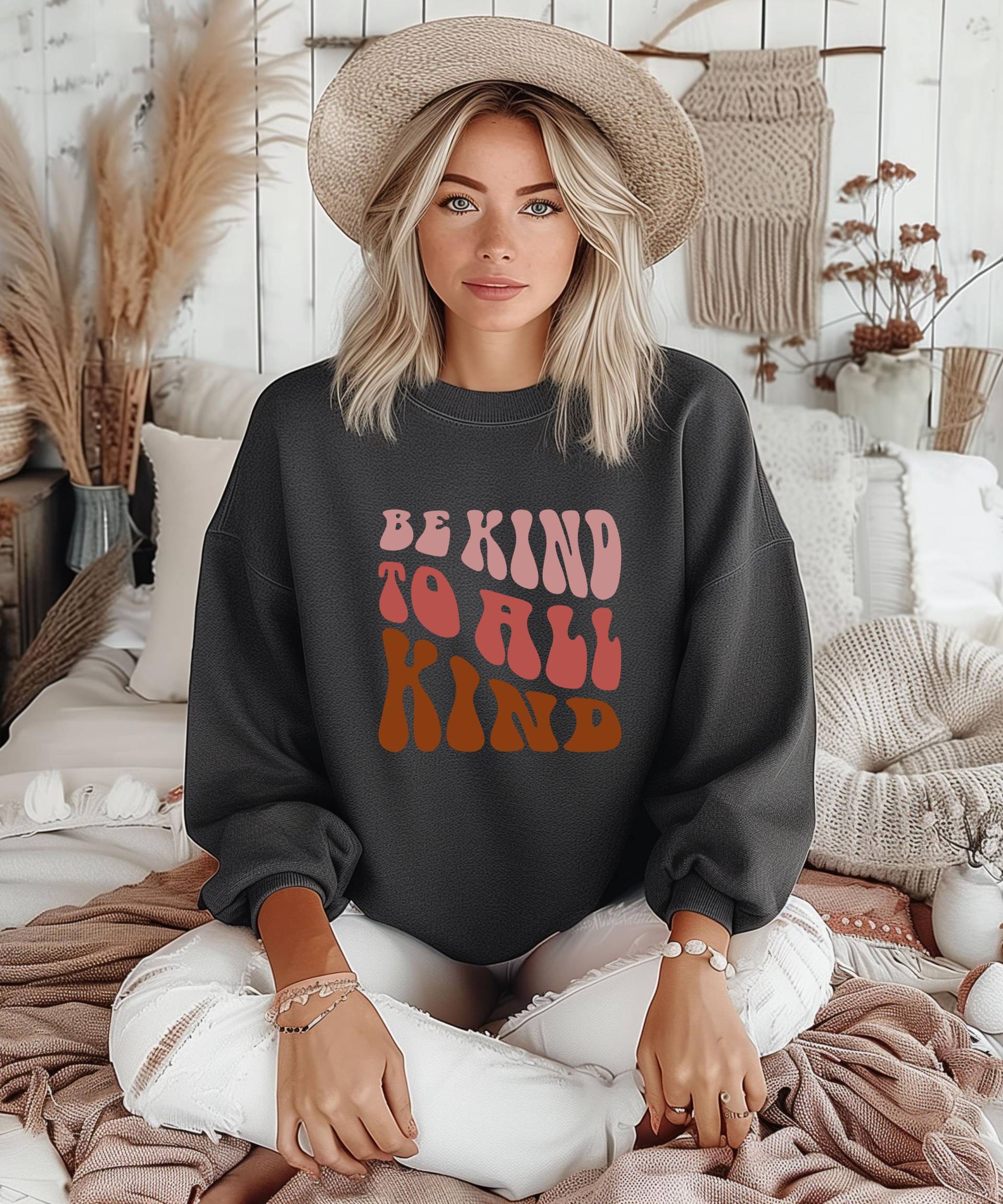 Essential Sweatshirt, Kleidung, Pullover Damen, Geschenk Für Freundin, Weihnachtsgeschenk, Weihnachten, Minimalistisch, Pulli, Peace, Yoga von LivnatureDE