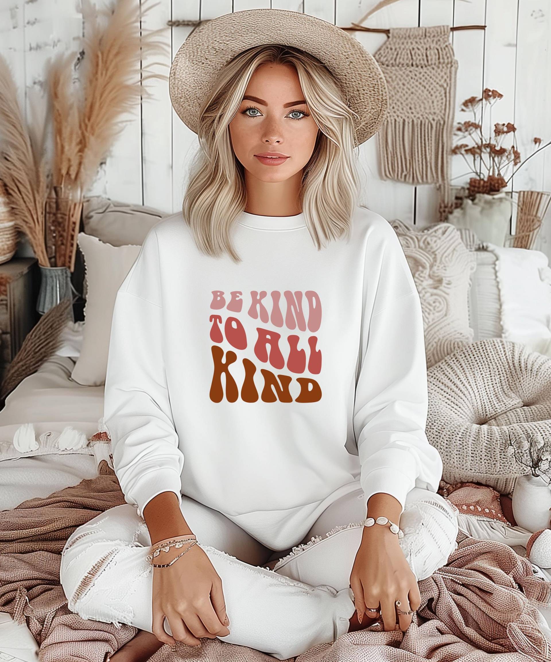 Essential Sweatshirt, Kleidung, Pullover Damen, Geschenk Für Freundin, Weihnachtsgeschenk, Weihnachten, Minimalistisch, Pulli, Peace, Yoga von LivnatureDE